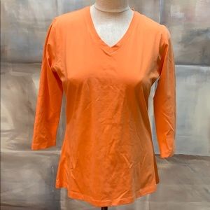 NWT - Jillanova - Orange long sleeve V-Neck top
